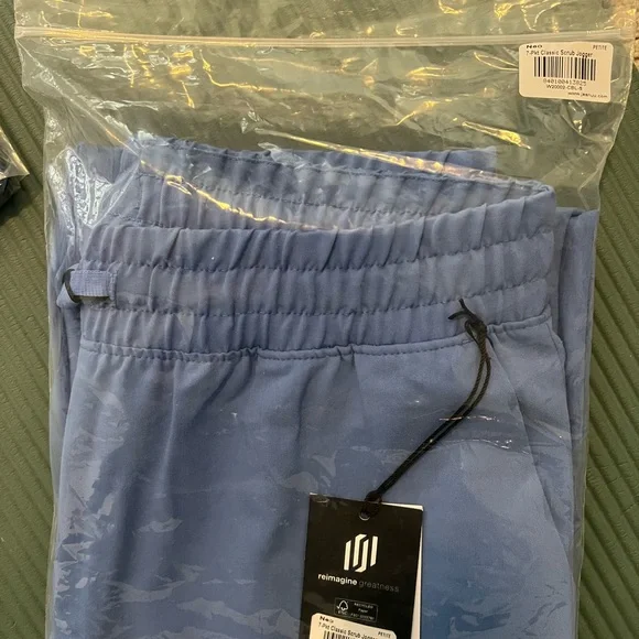 Jaanuu Ceil Blue Medical Scrub Pants - Picture 2 of 6